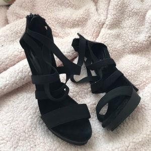Black Strappy Heels